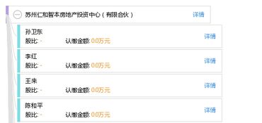 苏州仁和智本房地产投资中心 有限合伙 工商信息 信用报告 财务报表 电话地址查询 天眼查